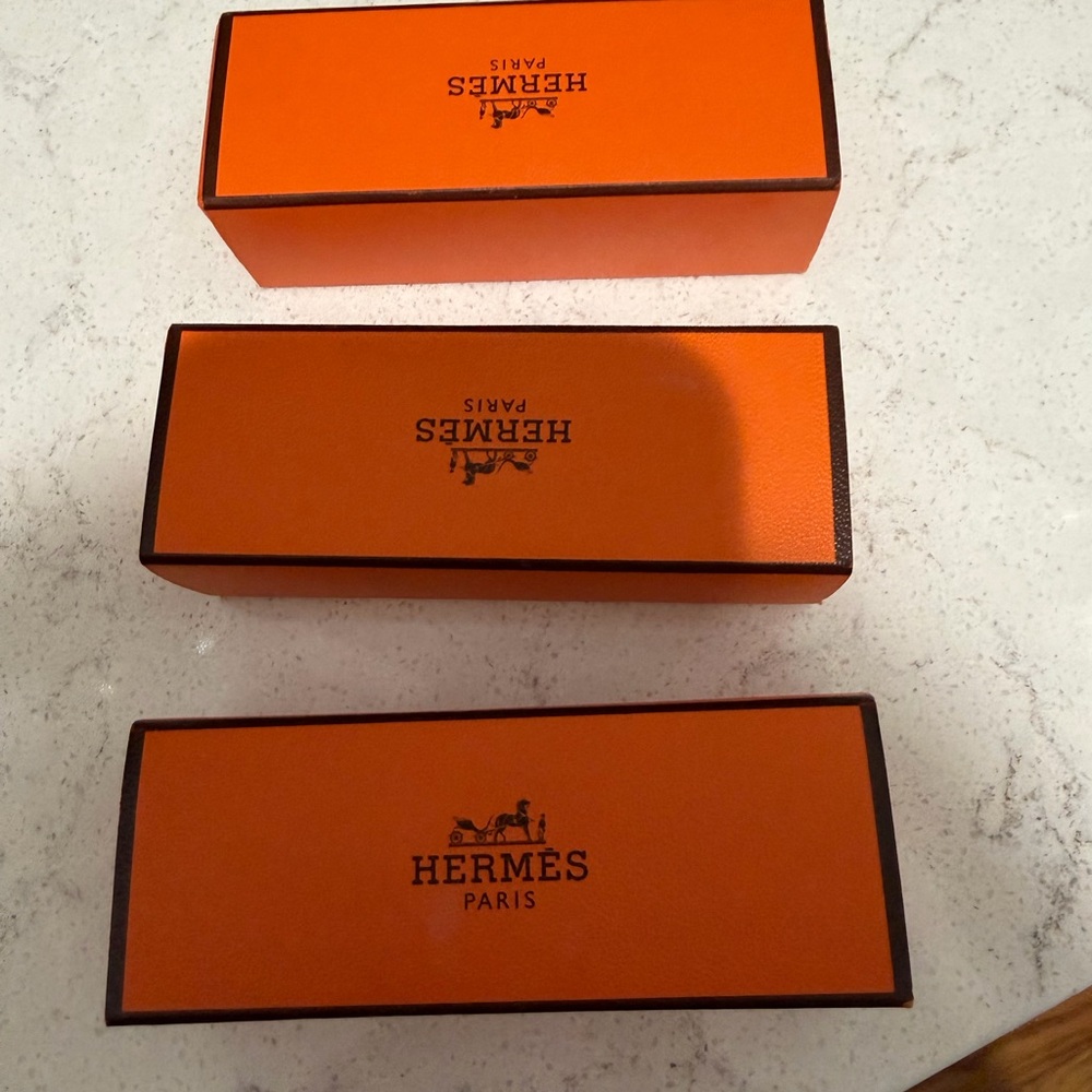 Hermès Signature Orange Gift Boxes - Set of 3 lipstick boxes